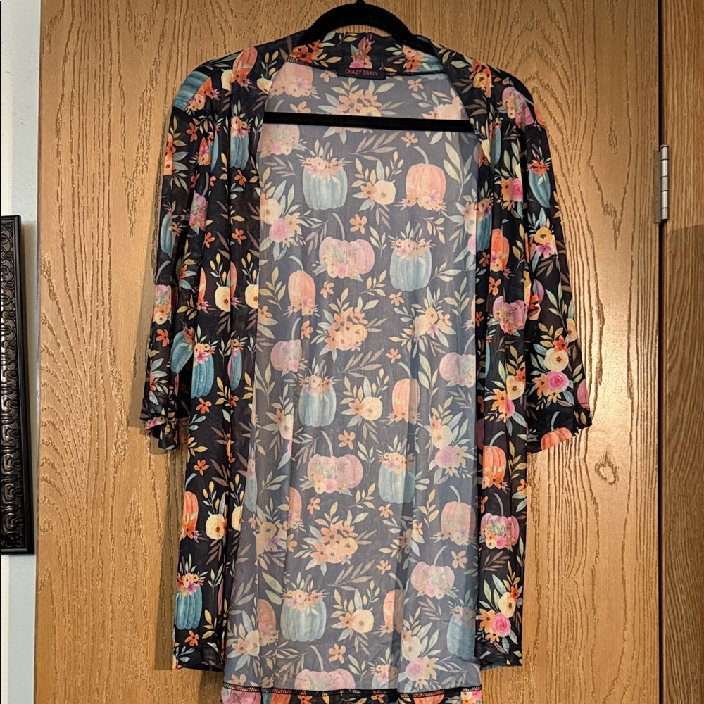 Crazy Train Multicolor Floral Kimono